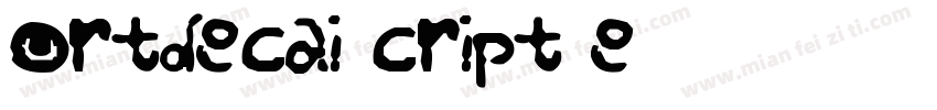 Mortdecai Script Re字体转换